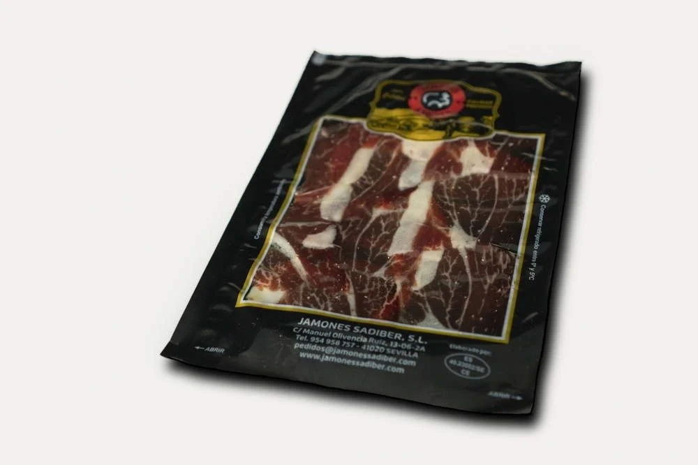 10 SOBRES DE 100 GRS DE JAMÓN DE BELLOTA IBÉRICO 50%-2