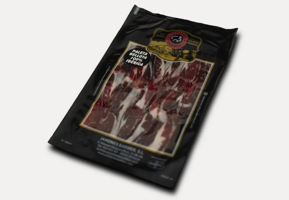 10 SOBRES DE 100 GRS DE PALETA BELLOTA IBERICA 50%-2