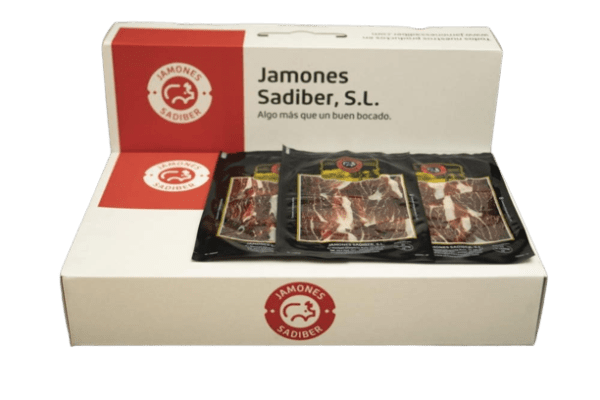 10 SOBRES DE 100 GRS DE JAMÓN DE CEBO IBÉRICO 50% RAZA IBÉRICA - Imagen 2