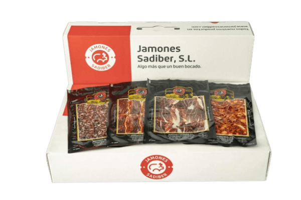 SURTIDO CON PALETA IBÉRICA DE BELLOTA 50% RAZA IBÉRICA 20 SOBRES DE 100 GRS
