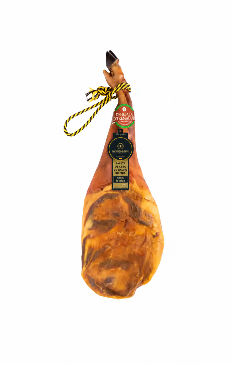 Paleta ibérica con etiqueta dorada